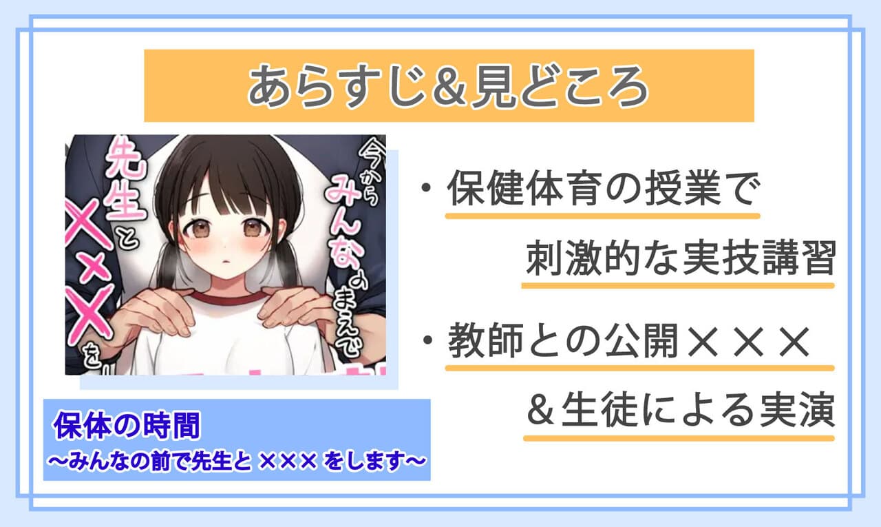 保体の時間～みんなの前で先生と×××をします～のあらすじと見どころ