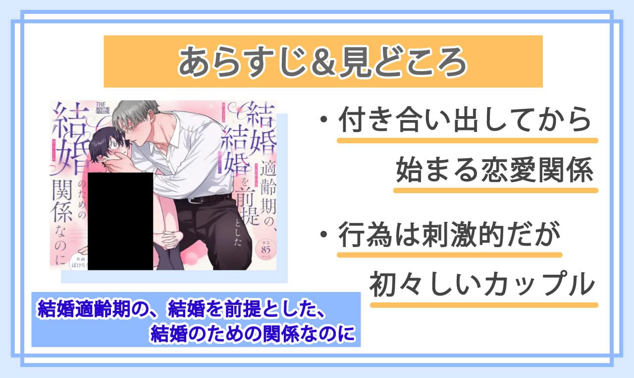 結婚適齢期の、結婚を前提とした、結婚のための関係なのにのあらすじと見どころ